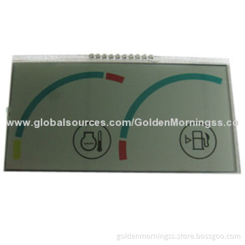 Alphanumeric LCD display module, TN positive, three colors on the glass